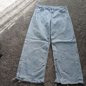 NWOT American Eagle Super High Rise Baggy Wide Leg Size 10